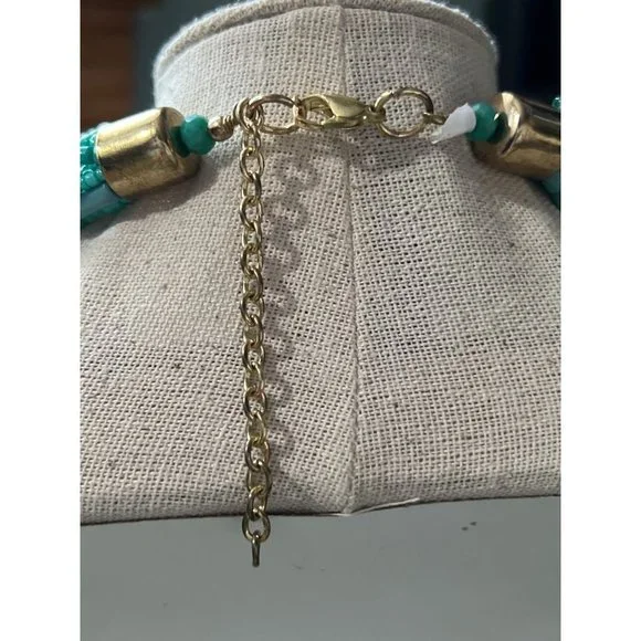 Teal Glass Seed Bead Multi-Strand Necklace -- 18" -- NWOTS - Picture 7 of 8